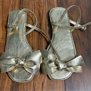 Zara Gold Kids Dress Shoes